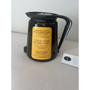 NWT Keurig 2.0 K-Carafe Pitcher Coffee Tea Pot w/ Silver Handle K-Cup Black
